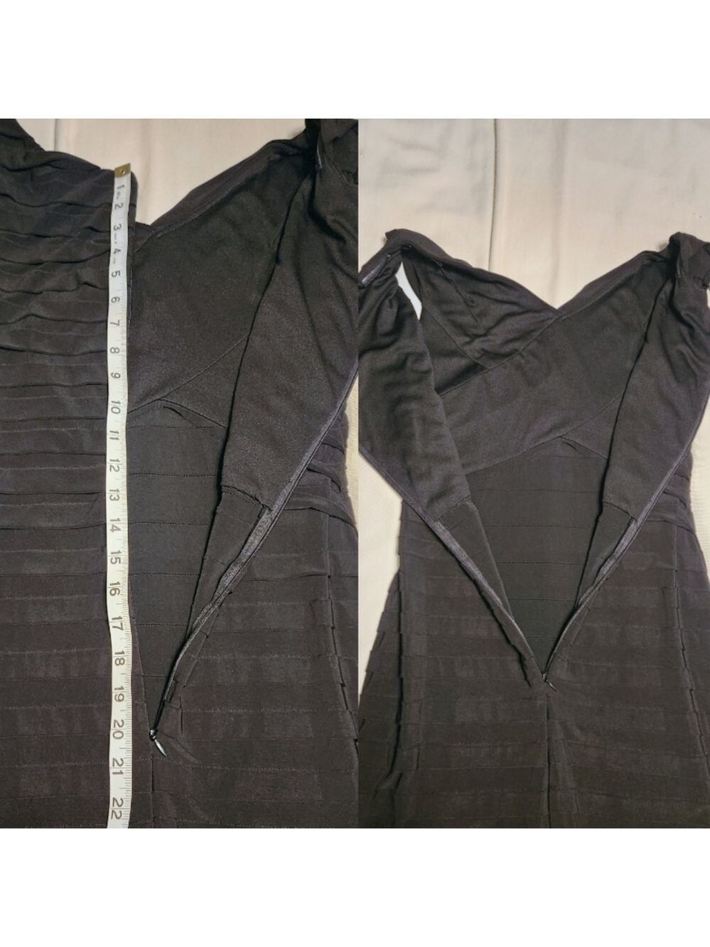 Adrianna Papell Black Sheath Dress Size 6 - Picture 11 of 12